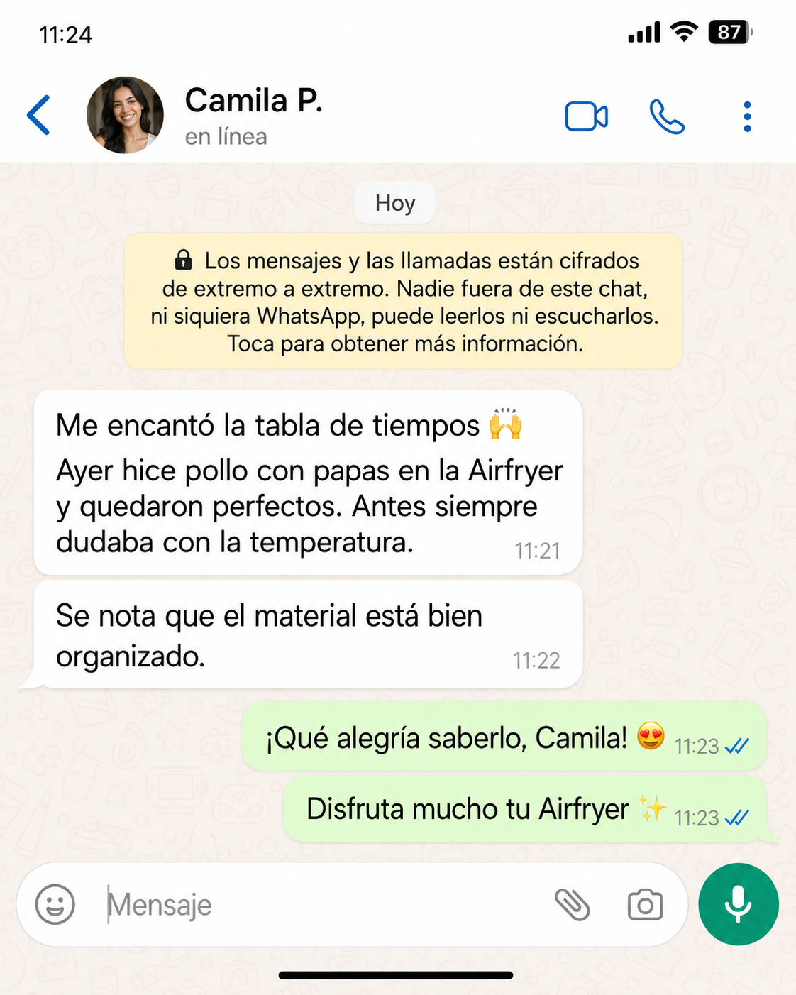 Testimonio de clienta